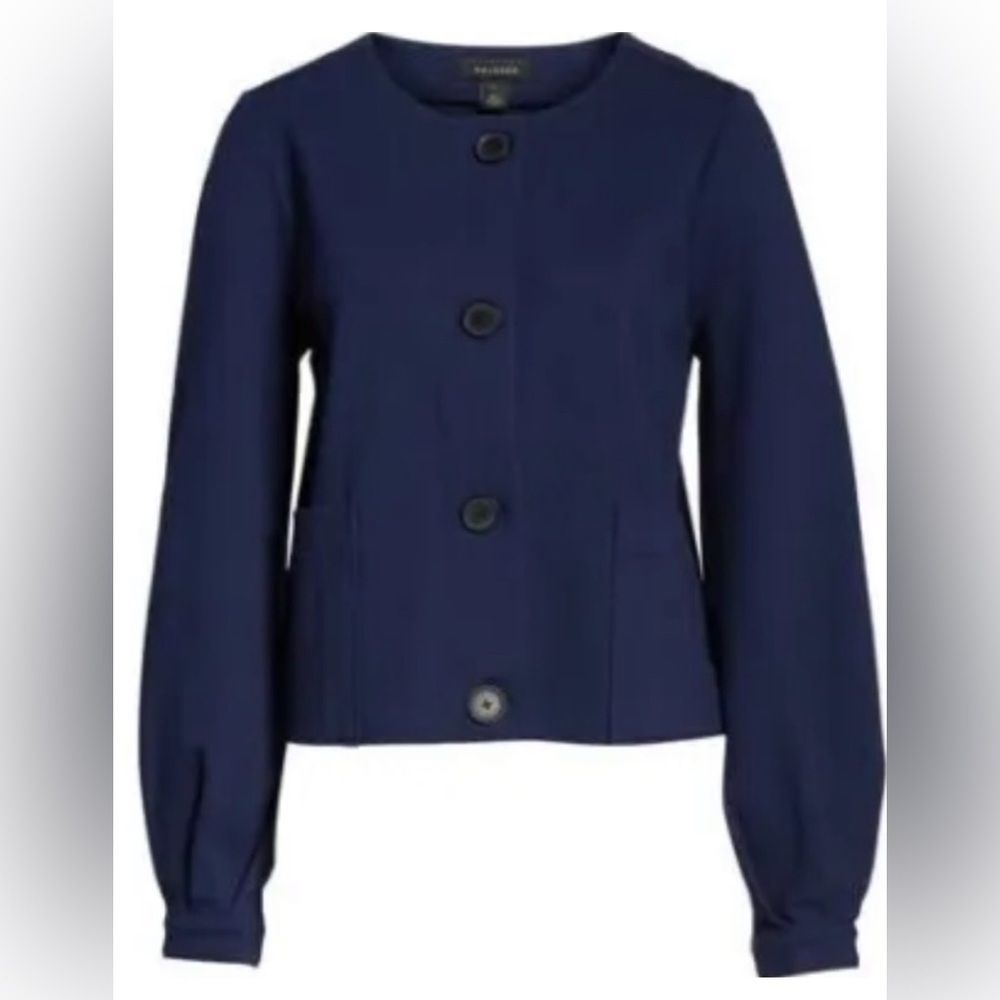 Halogen Navy Knit Jacket Button Down XS